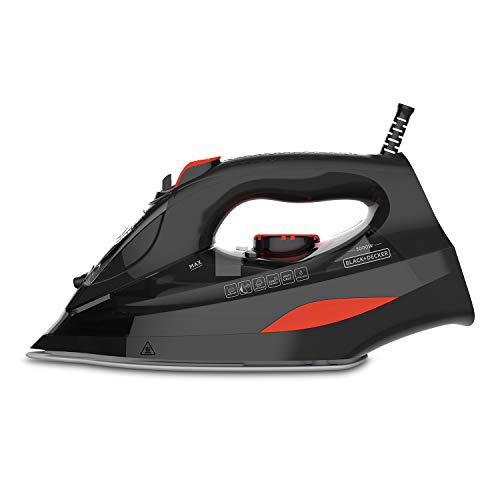 Black+Decker BXIR3000E Plancha de vapor, 3000 W, Cerámica, Negro