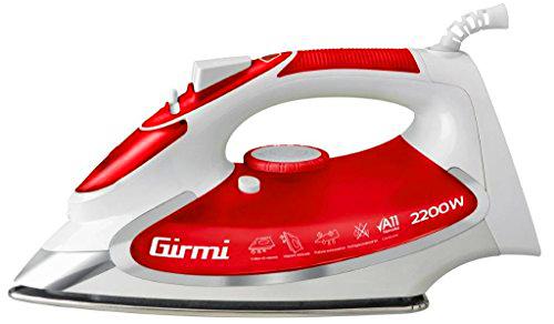 Girmi ST5000 - Plancha de Vapor, 2200 W, quipado con función autolimpiante y antical, Iron, rojo