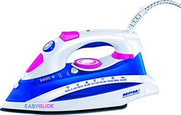 MPM MZE-07 Plancha de Vapor, 2600 W, Blanco/Azul