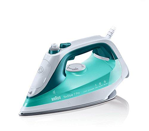 Braun Texstyle 7 Pro SI7042GR - Plancha para la Ropa de Vapor de 2400W con Suela Bidireccional Eloxal 3D