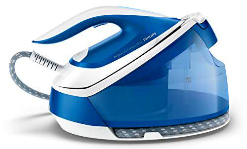 Philips Compact Centro de planchado de vapor, Suela SteamGlide Plus, azul